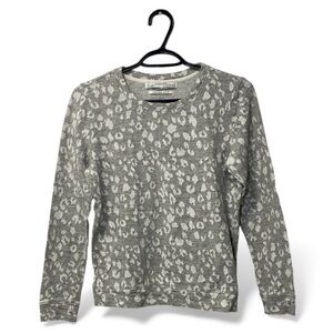 All Saints Yosa Leopard Print Pullover Sweater Gray size 0